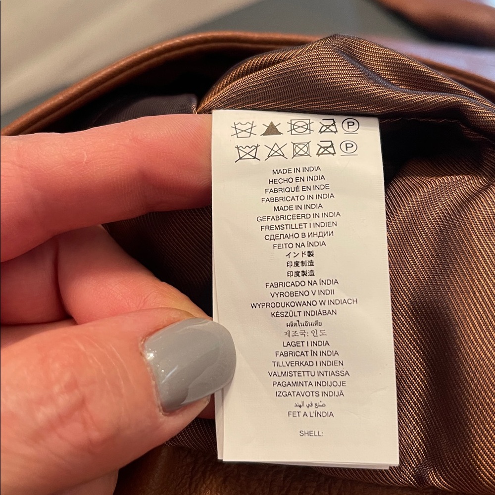 Michael Kors Tan Leather Jacket - Picture 5 of 6
